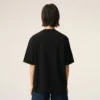 Maglietta nera in cotone con Ami de Coeur T-Shirt in rilievo