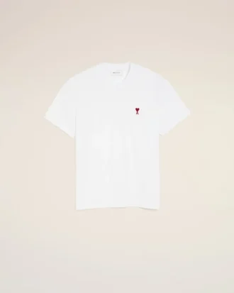 Maglietta Red Ami de Coeur in cotone bianco e rosso