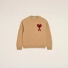 Maglione Ami de Coeur a girocollo in lana marrone Maglione Ami de Coeur a girocollo in lana marrone