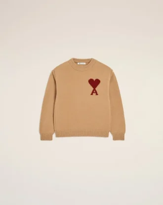 Maglione Ami de Coeur a girocollo in lana marrone