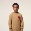Maglione Ami de Coeur a girocollo in lana marrone Maglione Ami de Coeur a girocollo in lana marrone