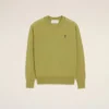 Maglione Ami de Coeur verde in lana a girocollo