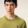 Maglione Ami de Coeur verde in lana a girocollo