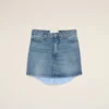 Minigonna in cotone blu Minigonna in cotone blu