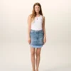 Minigonna in cotone blu Minigonna in cotone blu