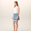 Minigonna in cotone blu Minigonna in cotone blu