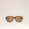 Occhiali da sole in acetato marrone 75006