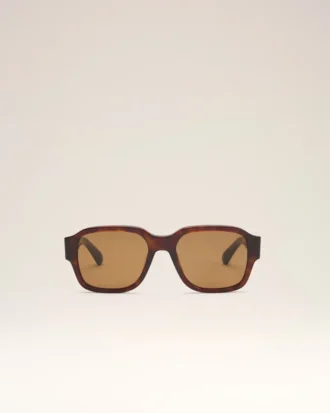 Occhiali da sole in acetato marrone 75006