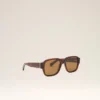 Occhiali da sole in acetato marrone 75006