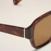 Occhiali da sole in acetato marrone 75006