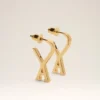 Orecchini a cerchio piccoli Ami de Coeur in ottone dorato