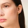 Orecchini a cerchio piccoli Ami de Coeur in ottone dorato