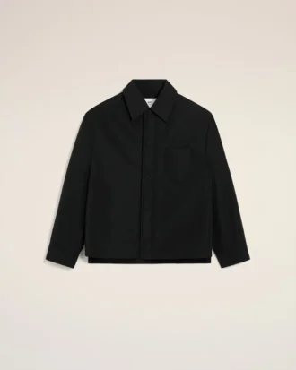 Overshirt imbottita Ami de Coeur in taffetà nero Overshirt imbottita Ami de Coeur in taffetà nero