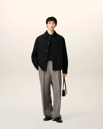 Overshirt imbottita Ami de Coeur in taffetà nero Overshirt imbottita Ami de Coeur in taffetà nero