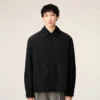 Overshirt imbottita Ami de Coeur in taffetà nero Overshirt imbottita Ami de Coeur in taffetà nero