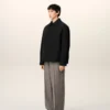 Overshirt imbottita Ami de Coeur in taffetà nero Overshirt imbottita Ami de Coeur in taffetà nero