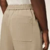 Pantaloncini Ami de Coeur in cotone beige con elastico in vita Pantaloncini Ami de Coeur in cotone beige con elastico in vita