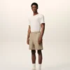 Pantaloncini Ami de Coeur in cotone beige con elastico in vita Pantaloncini Ami de Coeur in cotone beige con elastico in vita
