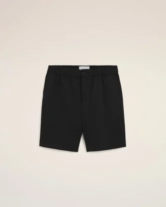 Pantaloncini Ami de Coeur in cotone nero con elastico in vita