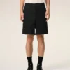 Pantaloncini Ami de Coeur in cotone nero con elastico in vita Pantaloncini Ami de Coeur in cotone nero con elastico in vita