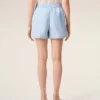 Pantaloncini blu in cotone elasticizzato Pantaloncini blu in cotone elasticizzato