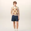 Pantaloncini in cotone blu con etichetta Ami Paris Heritage Pantaloncini in cotone blu con etichetta Ami Paris Heritage