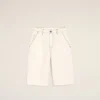 Pantaloncini larghi in cotone bianco Pantaloncini larghi in cotone bianco