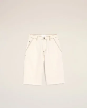 Pantaloncini larghi in cotone bianco
