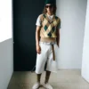 Pantaloncini larghi in cotone bianco Pantaloncini larghi in cotone bianco