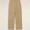 Pantaloni da lavoro in cotone beige