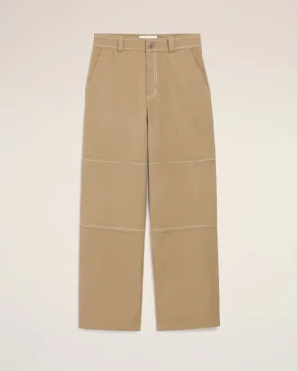 Pantaloni da lavoro in cotone beige Pantaloni da lavoro in cotone beige