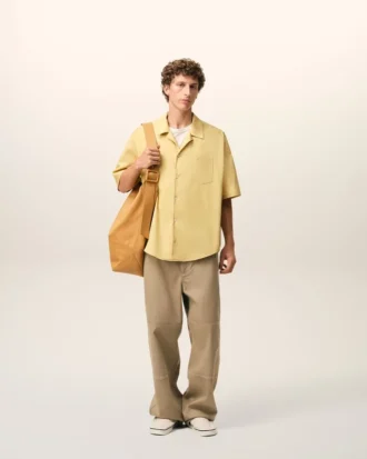 Pantaloni da lavoro in cotone beige Pantaloni da lavoro in cotone beige