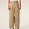 Pantaloni da lavoro in cotone beige
