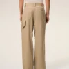 Pantaloni da lavoro in cotone beige