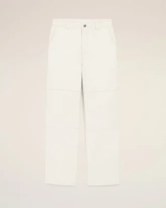 Pantaloni da lavoro in cotone bianco