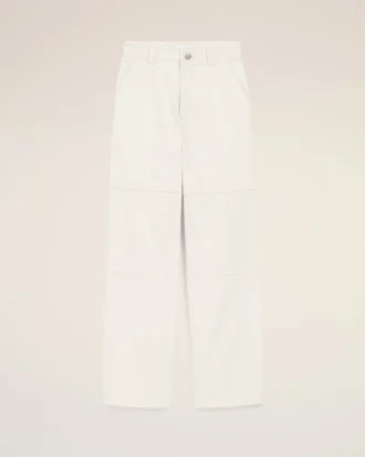 Pantaloni da lavoro in cotone bianco