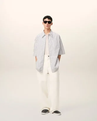 Pantaloni da lavoro in cotone bianco