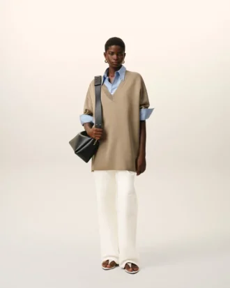 Pantaloni da lavoro in cotone bianco