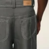 Pantaloni da lavoro in lana vergine grigia