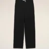 Pantaloni da lavoro in lana vergine nera Pantaloni da lavoro in lana vergine nera