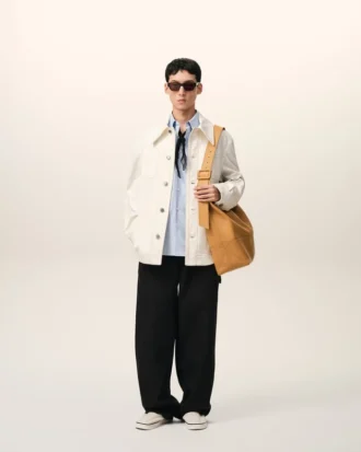 Pantaloni da lavoro in lana vergine nera