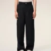 Pantaloni da lavoro in lana vergine nera Pantaloni da lavoro in lana vergine nera