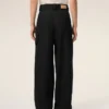 Pantaloni da lavoro in lana vergine nera Pantaloni da lavoro in lana vergine nera