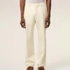 Pantaloni dritti in lana bianca Pantaloni dritti in lana bianca
