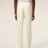 Pantaloni dritti in lana bianca Pantaloni dritti in lana bianca