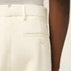 Pantaloni dritti in lana bianca Pantaloni dritti in lana bianca