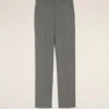 Pantaloni dritti in lana grigia Pantaloni dritti in lana grigia
