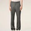 Pantaloni dritti in lana grigia Pantaloni dritti in lana grigia