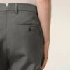 Pantaloni dritti in lana grigia Pantaloni dritti in lana grigia