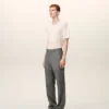 Pantaloni dritti in lana grigia Pantaloni dritti in lana grigia